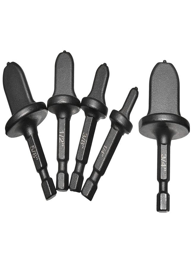 Eyech 5pc Copper Tube Expander 1/4 Inch Hex Copper Pipe Swaging Tool Drill Bit Flaring Set for HVAC Air Conditioner Repairing Swage Tools - Image 5